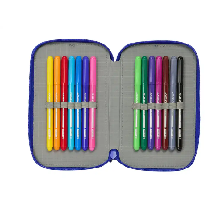 Safta Plumier Escolar Real Madrid 3 Equipacion 25/26 Doble Cremallera Pequeño 29 Piezas 195x125x40 mm 4