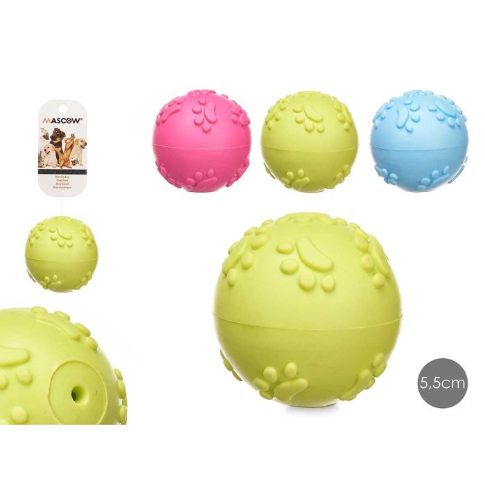 Bola de Silicona Huella Mascow 5.5 cm - Azul, Rosa, Verde (24 Unidades) Bola de Silicona Huella Mascow 5.5 cm - Azul, Rosa, Verde (24 Unidades)