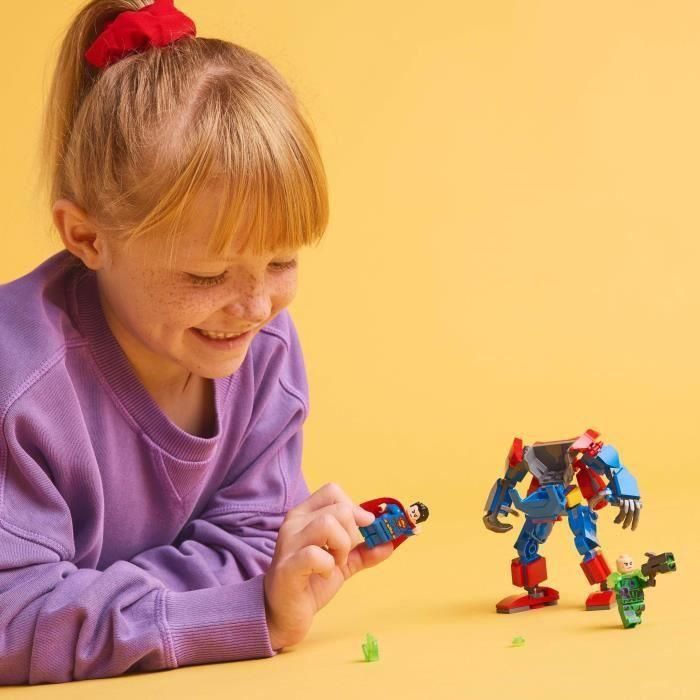 Juego de construccion armadura robótica de superman vs. lex luthor lego marvel 4