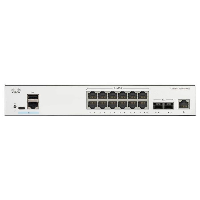 Cisco CATALYST 1300 Switch Gestionado de Red con 12 Puertos 10GE y 2 Puertos SFP+ 1