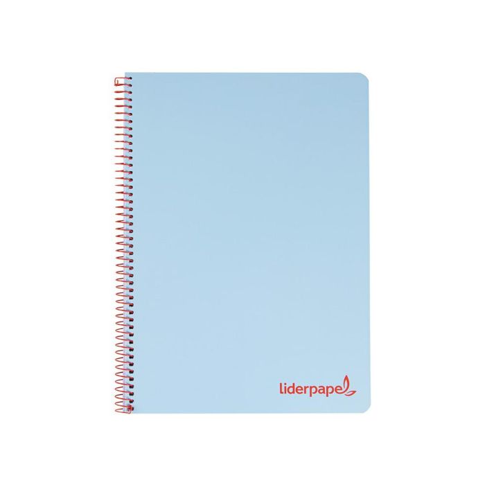 Cuaderno Espiral Liderpapel A4 Wonder Tapa Plastico 80H 90 gr Cuadro 4 mm Con Margen Color Azul 5 unidades 3