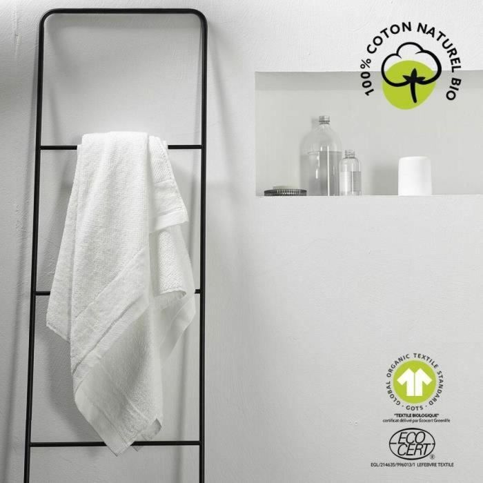 Today TOD3574643536525 Toalla de baño de Algodón Orgánico Color Tiza 70 x 130 cm