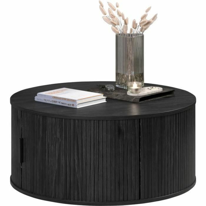 Trendteam RON234311432 Mesa de centro redonda MDF negra Essential Diámetro 80 cm Altura 36 cm 2 Trendteam RON234311432 Mesa de centro redonda MDF negra Essential Diámetro 80 cm Altura 36 cm 2