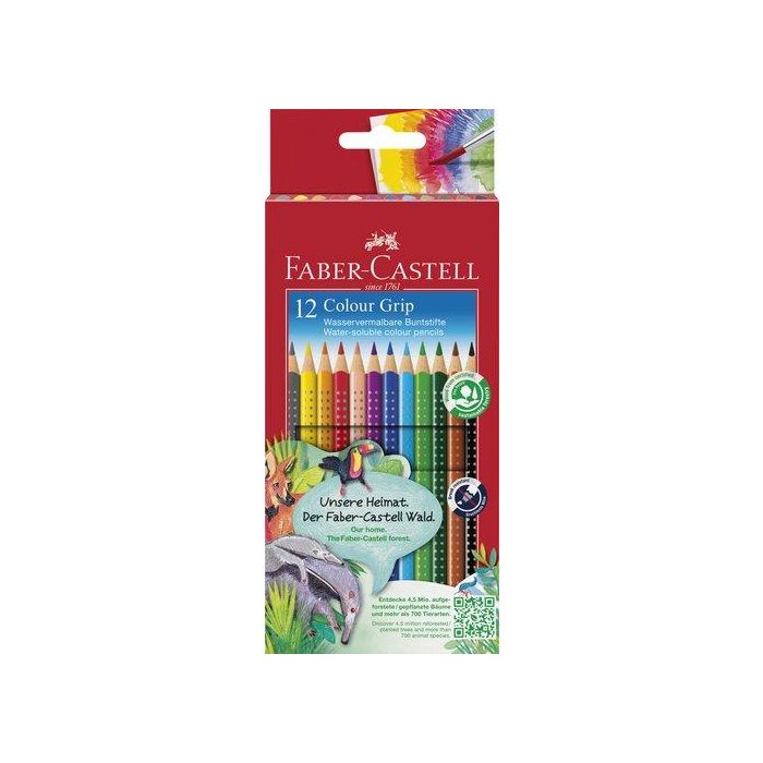 Lapices Acuarelables Faber-Castell Colour Grip Estuche De 12