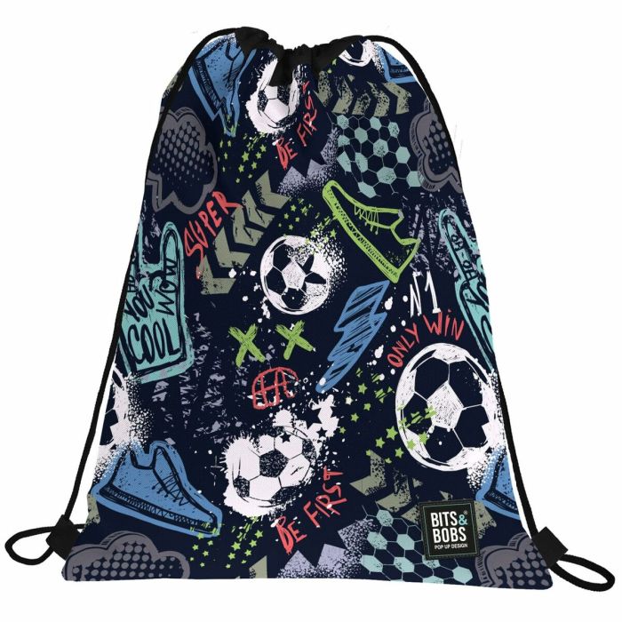 Grafoplás Saco Plano Bits&Bobs Match - 36x47 cm, Cierre por Cordón, Bolsillo con Cremallera Grafoplás Saco Plano Bits&Bobs Match - 36x47 cm, Cierre por Cordón, Bolsillo con Cremallera