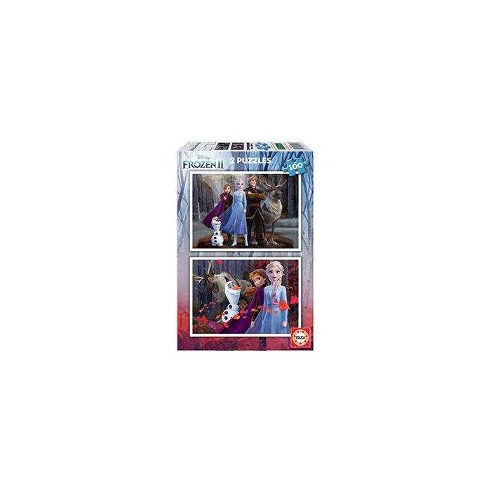 Puzzle 2x100 piezas frozen 2 4