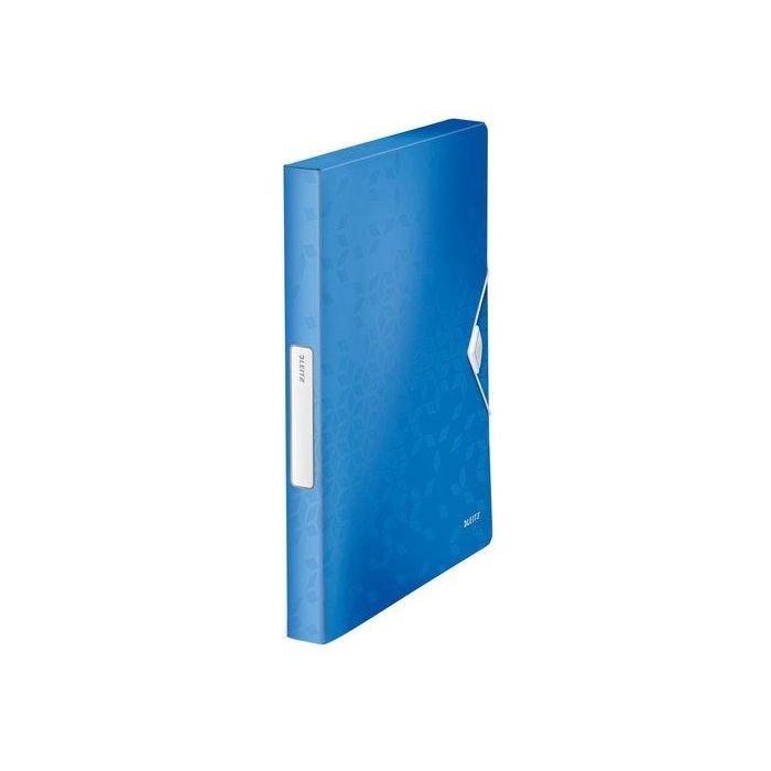 Carpeta De Proyectos Leitz Wow Pp A4 Gomas 3 Cm Azul Metalizado 5 unidades