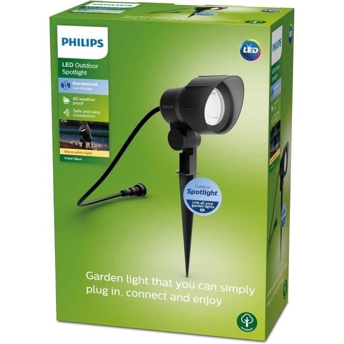 Foco de exterior PHILIPS Baja tensión GardenLink 1x6W, 2700K, IP44 - Fuente de alimentación no incluida 1 Foco de exterior PHILIPS Baja tensión GardenLink 1x6W, 2700K, IP44 - Fuente de alimentación no incluida 1