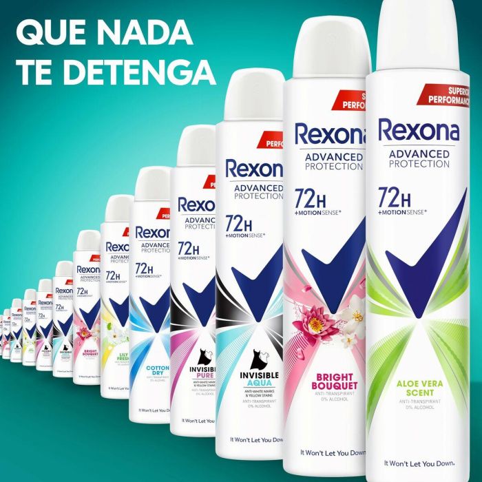 Rexona Advanced Protection Desodorante Antitranspirante Mujer Aloe Vera Aerosol 200 ml – 72h de Protección con Motionsense 1 Rexona Advanced Protection Desodorante Antitranspirante Mujer Aloe Vera Aerosol 200 ml – 72h de Protección con Motionsense 1