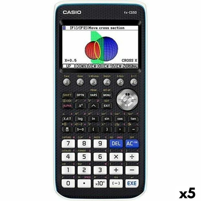 Calculadora gráfica Casio FX-CG50 18,6 x 8,9 x 18,85 cm Negro (5 Unidades) Calculadora gráfica Casio FX-CG50 18,6 x 8,9 x 18,85 cm Negro (5 Unidades)