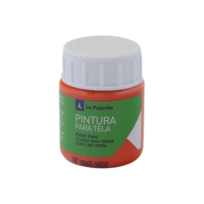 Pintura Para Tela La Pajarita 25 Ml (Bote) Anaranjado T-14 (Set de 6)