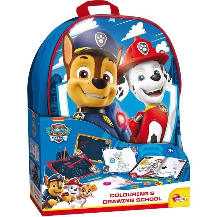 Lisciani Giochi LIS8008324103324 Mochila Escolar Infantil para Colorear y Aprender a Dibujar con Temática Paw Patrol