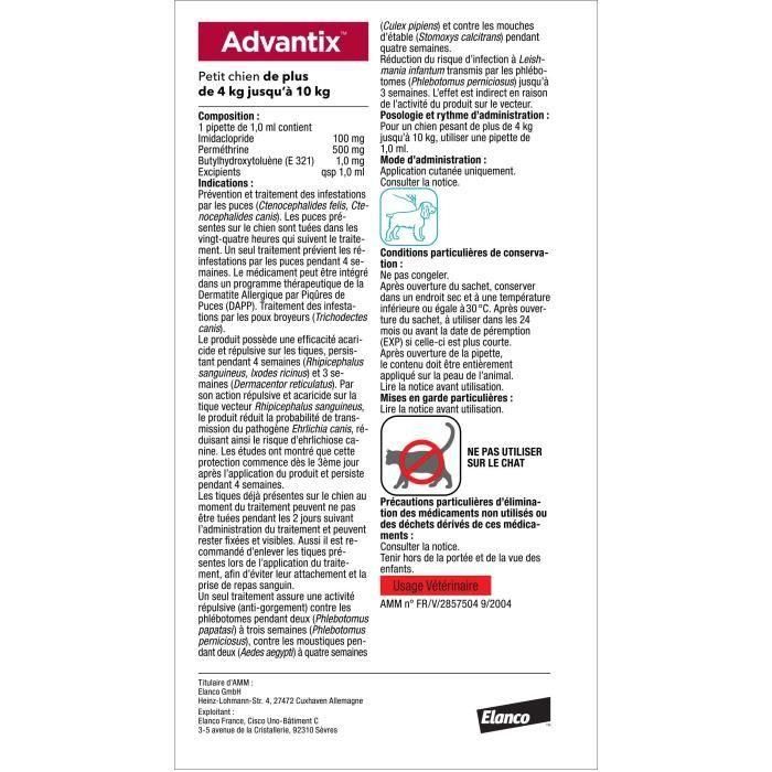 Pipetas antiparasitarias ADVANTIX 6: para perros pequeños de 4 a 10 kg 1 Pipetas antiparasitarias ADVANTIX 6: para perros pequeños de 4 a 10 kg 1