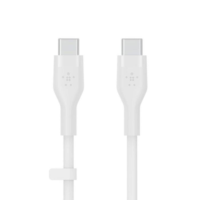 Belkin CAB009bt1MBW2PK Cable USB-C a USB-C Boost Charge de Silicona, 1m, Pack 2 Unidades (Blanco/Negro), Carga Rápida y USB PD 3