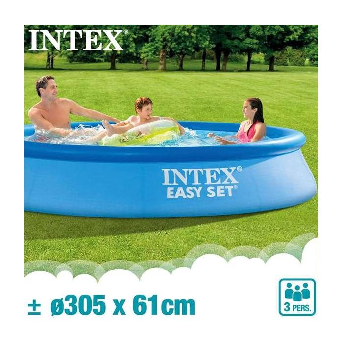 Intex Piscina Hinchable Redonda Easy Set con Depuradora Filtro 3077 Litros 305x61 cm 13