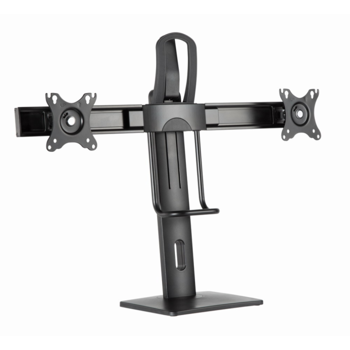 GEMBIRD MS-D2-01 Soporte para Monitor Doble 68,6 cm (27") Escritorio Negro