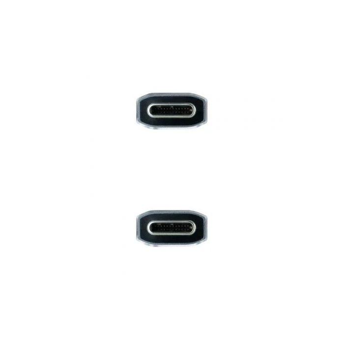 Cable USB-C 3.1 NANOCABLE 10.01.4102-COMB 2 m Negro/Gris (1 unidad) 2