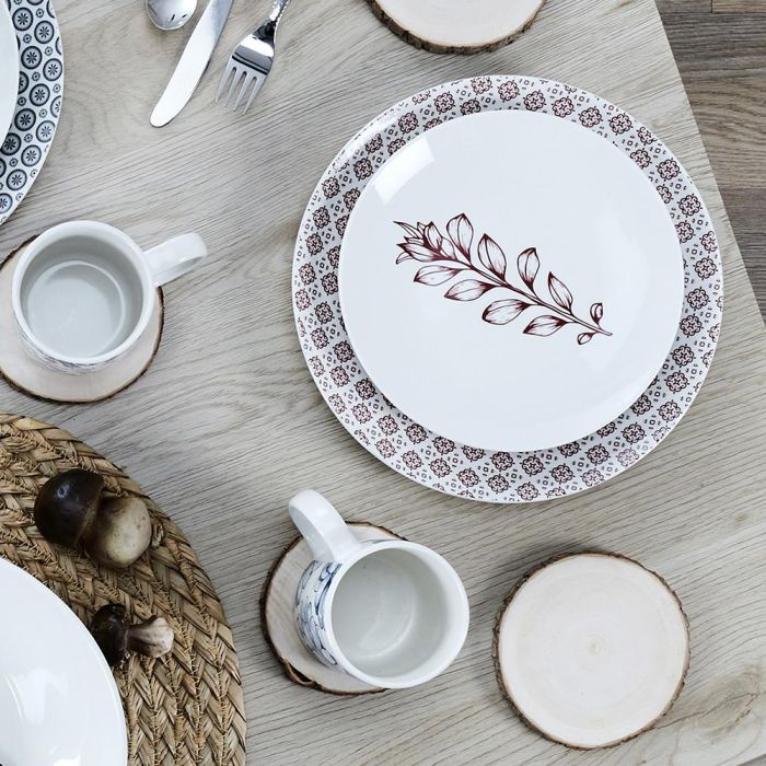 Home Deco Factory Plato Cottage Rojo diámetro 25 cm 3