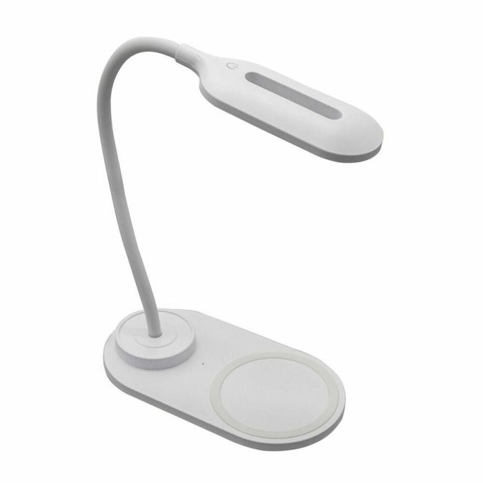 Lámpara LED con Cargador Inalámbrico para Smartphones Denver Electronics LQI-55 Blanco 5 W 1