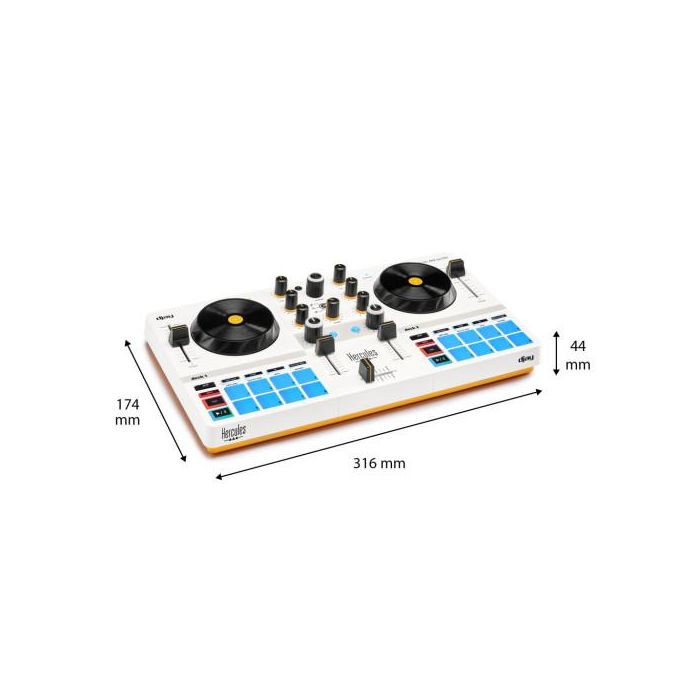 Hercules DJCONTROL MIX ULTRA Controladora DJ para Smartphone Android iOS con App djay, 10h Batería, 8 Pads, EQ, Faders, Jog Wheels Hercules DJCONTROL MIX ULTRA Controladora DJ para Smartphone Android iOS con App djay, 10h Batería, 8 Pads, EQ, Faders, Jog Wheels