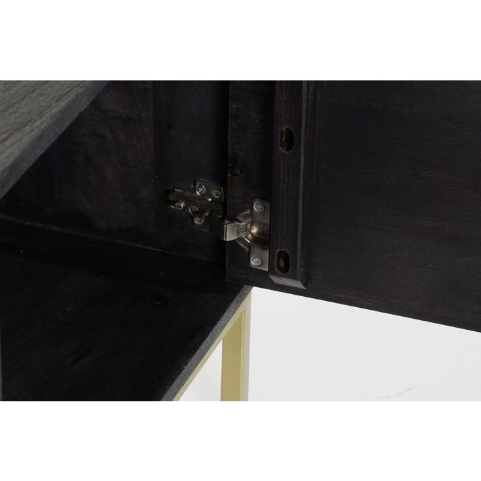 Mueble Tv Moderno DKD Home Decor Negro Dorado 38 x 51 x 147 cm 5 Mueble Tv Moderno DKD Home Decor Negro Dorado 38 x 51 x 147 cm 5