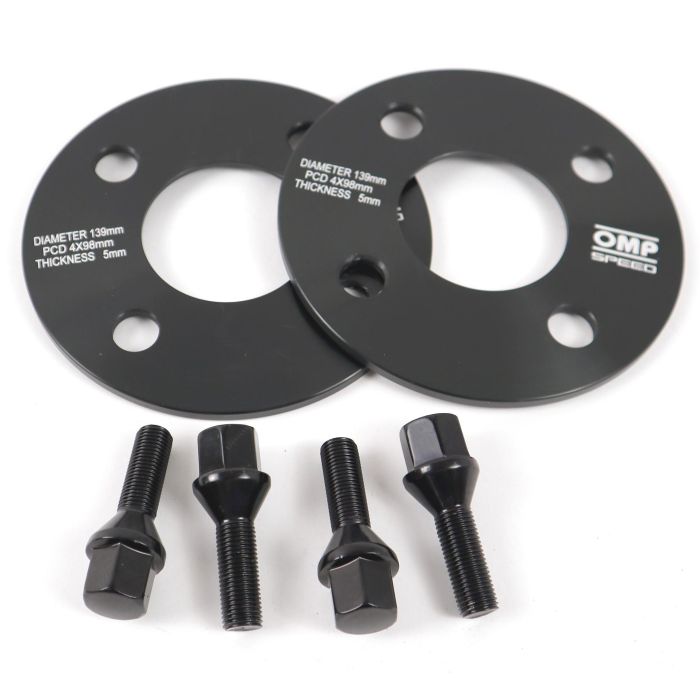 Omp Speed Juego De Separadores Ancho: 5 mm Pcd: 4x98 Cb.H: 58.1 Od: 139 Tornillo M12x1.25 Conico OMPS08360501 3 Omp Speed Juego De Separadores Ancho: 5 mm Pcd: 4x98 Cb.H: 58.1 Od: 139 Tornillo M12x1.25 Conico OMPS08360501 3