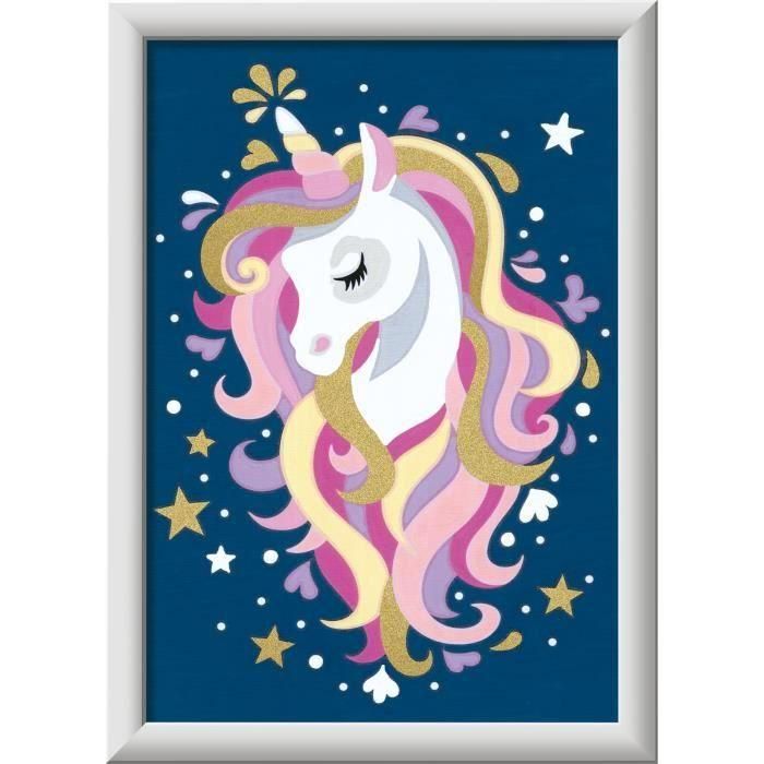 Ravensburger 4005556290345 - Número de arte fantástico 'Atelier' para pintar, con líneas de colores, caballete y pintura dorada 1