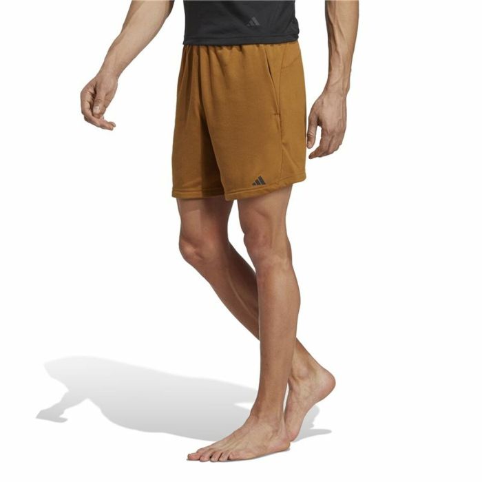 Pantalones Cortos Deportivos para Hombre Adidas Yoga Basert Dorado 5