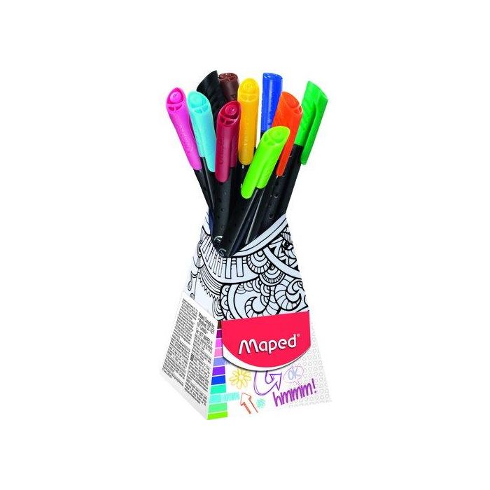 Rotulador Fibra Maped Graph Peps Bote Personalizable De 10 (Colores Surtidos) 12 unidades