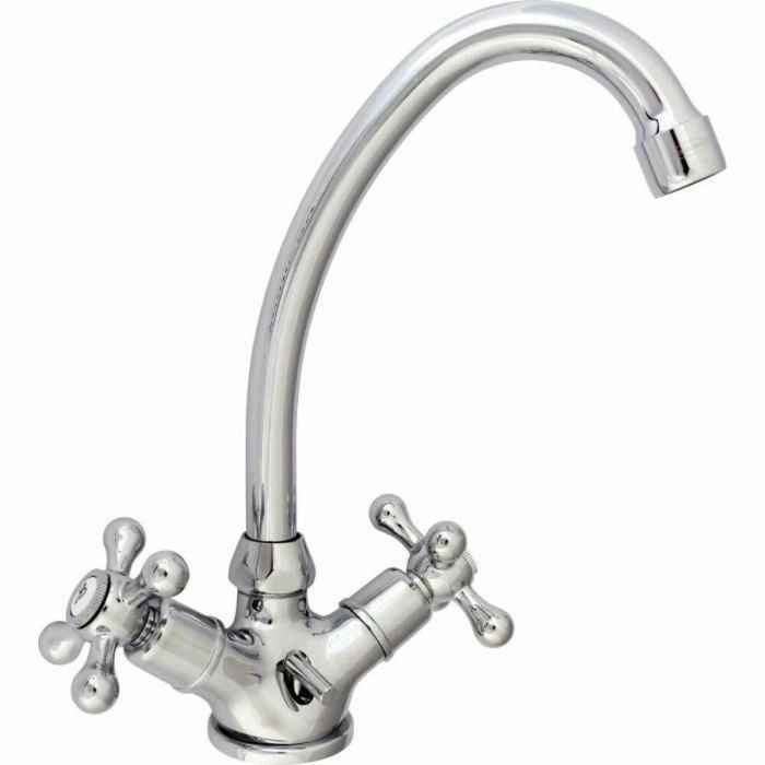 Rousseau Grifo Mezclador de Fregadero Beverley, Mecánico Retro con Cabezal Cerámico, Ahorro de Agua, Caño Móvil y Cuerpo de Latón Rousseau Grifo Mezclador de Fregadero Beverley, Mecánico Retro con Cabezal Cerámico, Ahorro de Agua, Caño Móvil y Cuerpo de Latón