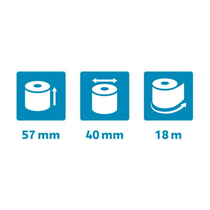 Rollo Sumadora Exacompta Safe Contact Termico 57 mm X 40 mm 52 gr-M2 20 unidades 8