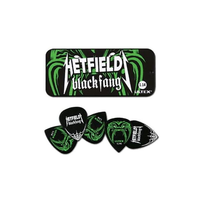 Dunlop Púas Hetfield Black Fang 1.14mm, Pack de 6