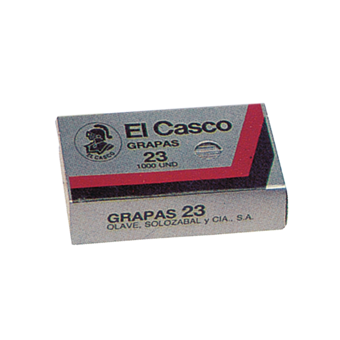 El casco Grapas nº23 Caja de 1000 unidades Alambre Galvanizado Patas 6mm 1