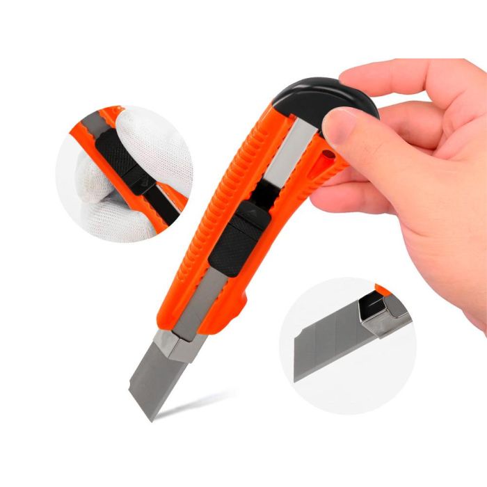 Cuter Q-Connect Plastico Ancho Retractil Cuchilla 18 mm Xd-38 Blister 1 Unidad 5