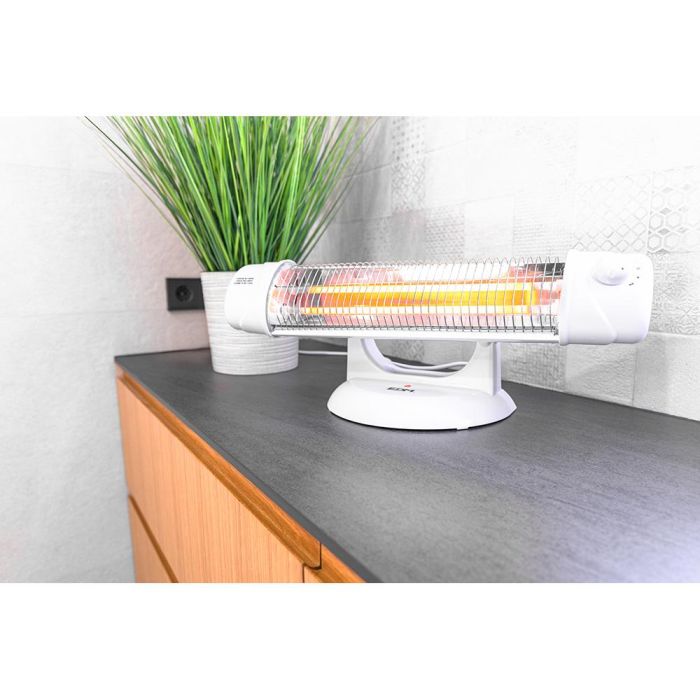 Edm Estufa de cuarzo modelo suelo 600-1200W con 2 barras de cuarzo, emisión instantánea de calor, recambio tubo ref. 07904 2