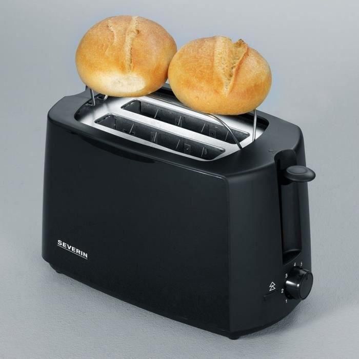 Severin AT2287 Grille-Pain 700 W, hasta 2 rebanadas, grado de dorado ajustable, soporte para pasteles, eyección automática, negro 2 Severin AT2287 Grille-Pain 700 W, hasta 2 rebanadas, grado de dorado ajustable, soporte para pasteles, eyección automática, negro 2