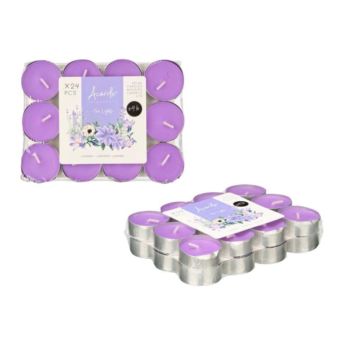Set 24 Tea Light 4 H Lavanda Acorde 15X3CM (24 Unidades) 1 Set 24 Tea Light 4 H Lavanda Acorde 15X3CM (24 Unidades) 1