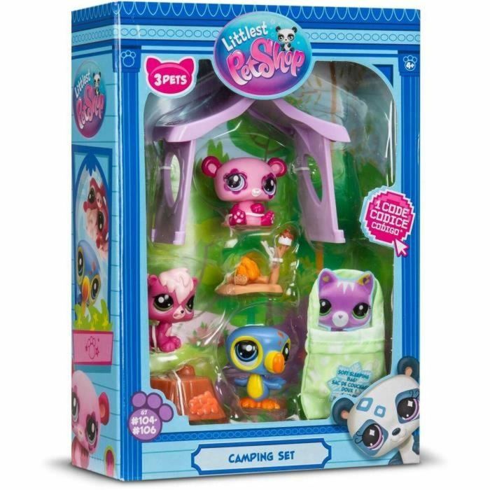 Pack temático 3 Mascotas - BANDAI - Littlest Pet Shop Camping - Animales y accesorios 1