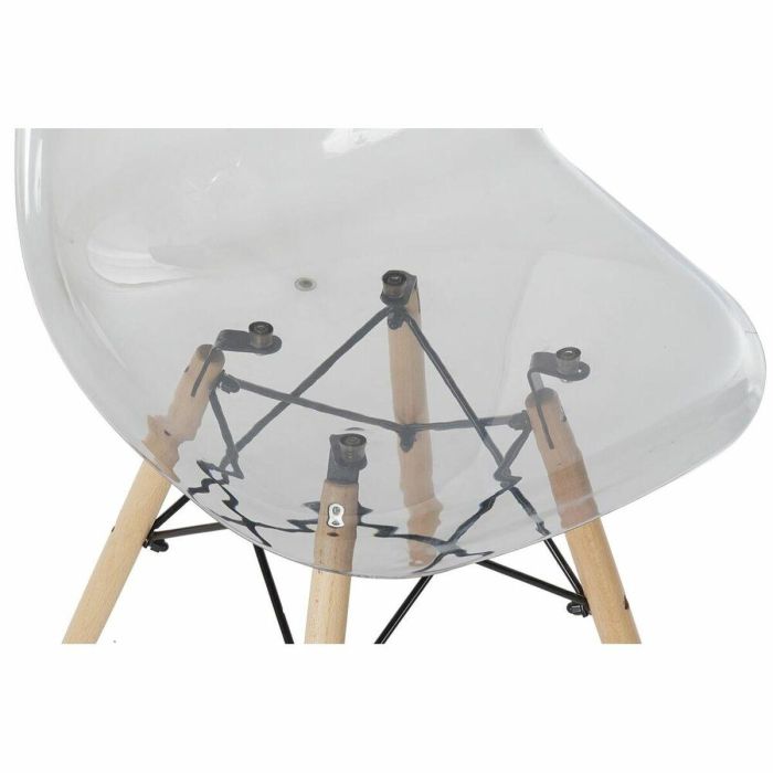 DKD Home Decor Silla de Comedor Urban Transparente y Natural de PVC y Madera de Abedul, Altura Asiento 43 cm, Medidas 46x83.5x50 cm Desmontable 5 DKD Home Decor Silla de Comedor Urban Transparente y Natural de PVC y Madera de Abedul, Altura Asiento 43 cm, Medidas 46x83.5x50 cm Desmontable 5