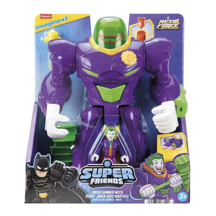 Fisher-Price Jdl06 Juguete Hammer Mech Gigante Imaginext DC Super Friends Metal Force con Figura Joker 7,6 cm y Lanzador 2 Fisher-Price Jdl06 Juguete Hammer Mech Gigante Imaginext DC Super Friends Metal Force con Figura Joker 7,6 cm y Lanzador 2