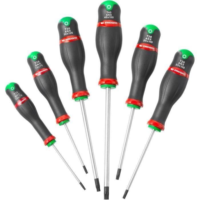 Juego de 6 destornilladores Torx PROTWIST - FACOM - ATX.J6PB