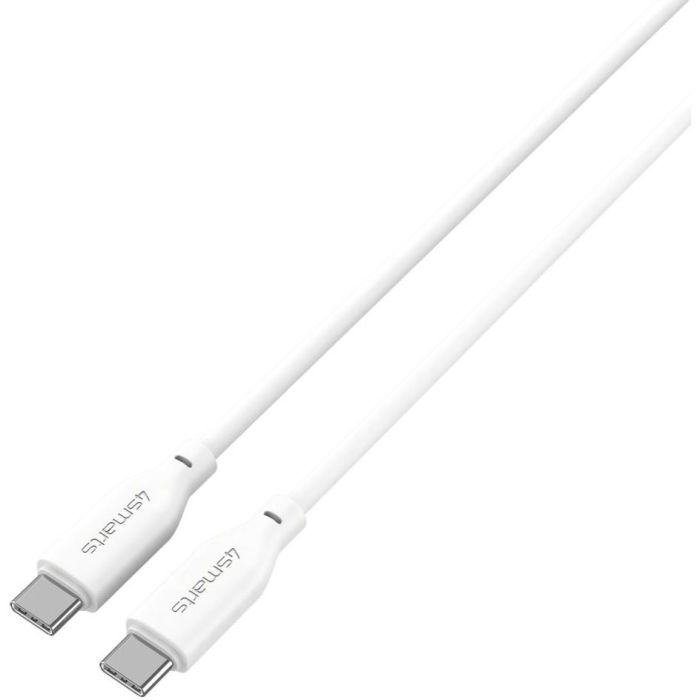 4smarts USB-C / USB-C Silikon-Kabel High Flex 60W 1.5m Wei 2