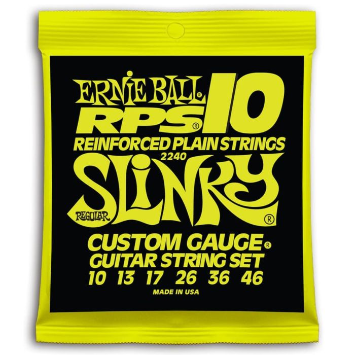 Ernieball RPS 10-46 Juego de Cuerdas Eléctricas Slinky Planas para Guitarra