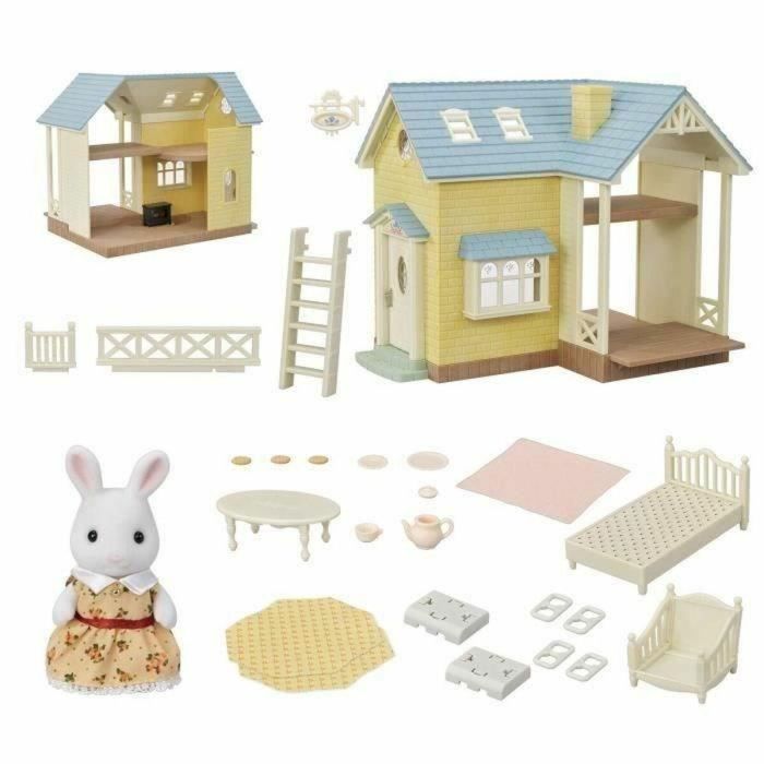 Sylvanian Families SYL5054131056714 La Cabaña con Cofre de Techo Azul Juguete para Niños a partir de 5 Años con Muebles Incluidos 5 Sylvanian Families SYL5054131056714 La Cabaña con Cofre de Techo Azul Juguete para Niños a partir de 5 Años con Muebles Incluidos 5