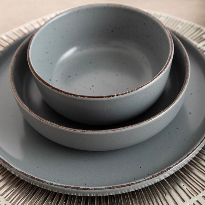 Quid Bol Duna 15x15 cm Cerámica Gris Decorado 2