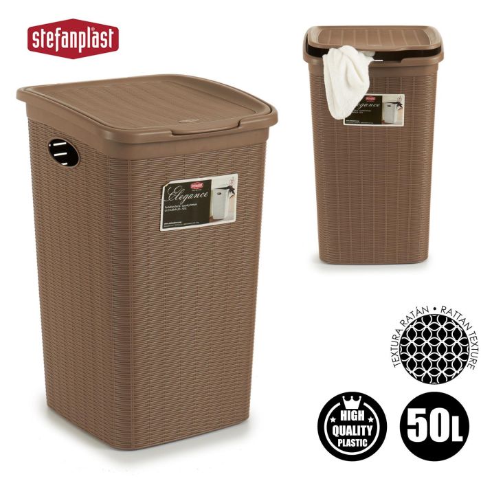 Pongotodo Elegance 50L Beige Stefanplast 36x54x38 cm (6 Unidades) 3 Pongotodo Elegance 50L Beige Stefanplast 36x54x38 cm (6 Unidades) 3