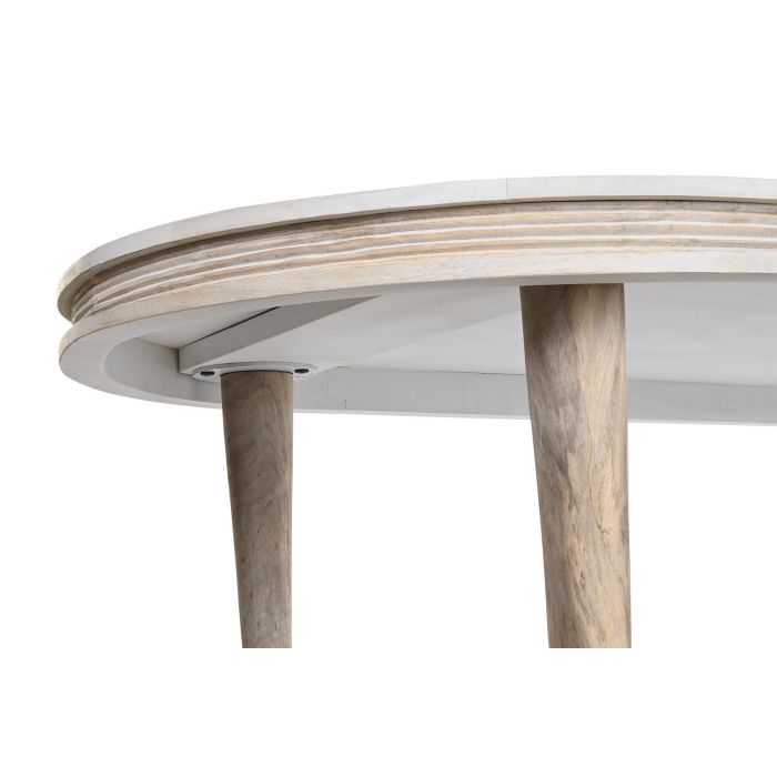 Mesa de Comedor DKD Home Decor Blanco Dorado Latón Madera de mango 180 x 90 x 76 cm 3