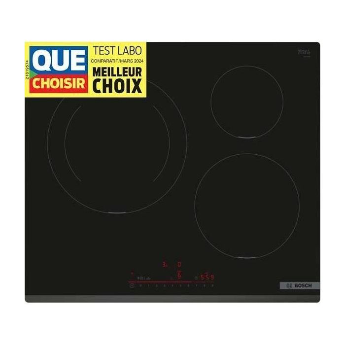 Placa de inducción BOSCH - 3 fuegos - L59 x P52 cm - PIJ631HB1E Placa de inducción BOSCH - 3 fuegos - L59 x P52 cm - PIJ631HB1E