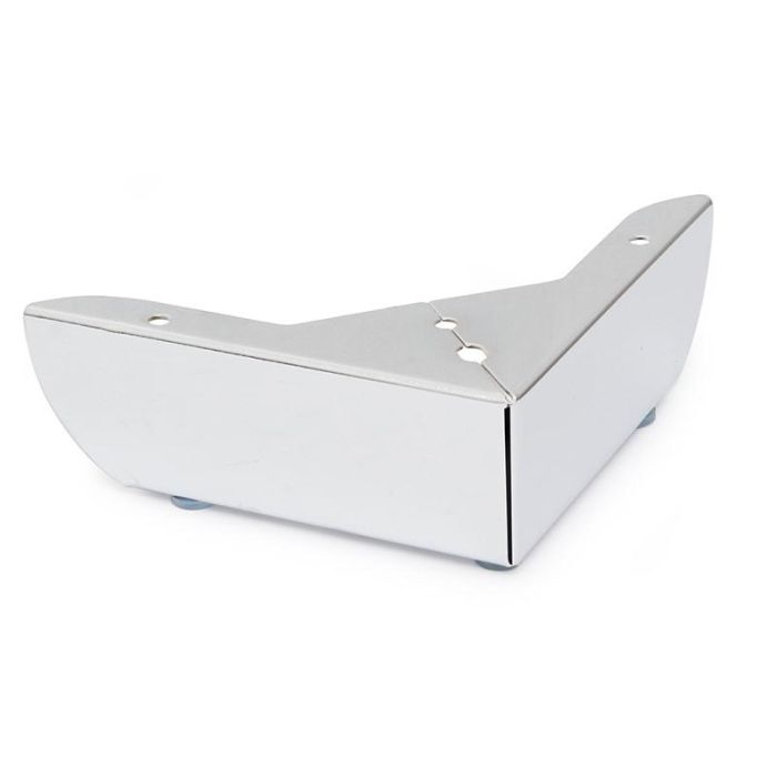 Q&Q Pata para Mueble y Sofá Modelo Escuadra Brava de Metal Cromado H50 mm. Diseño Moderno y Versátil, Alta Resistencia