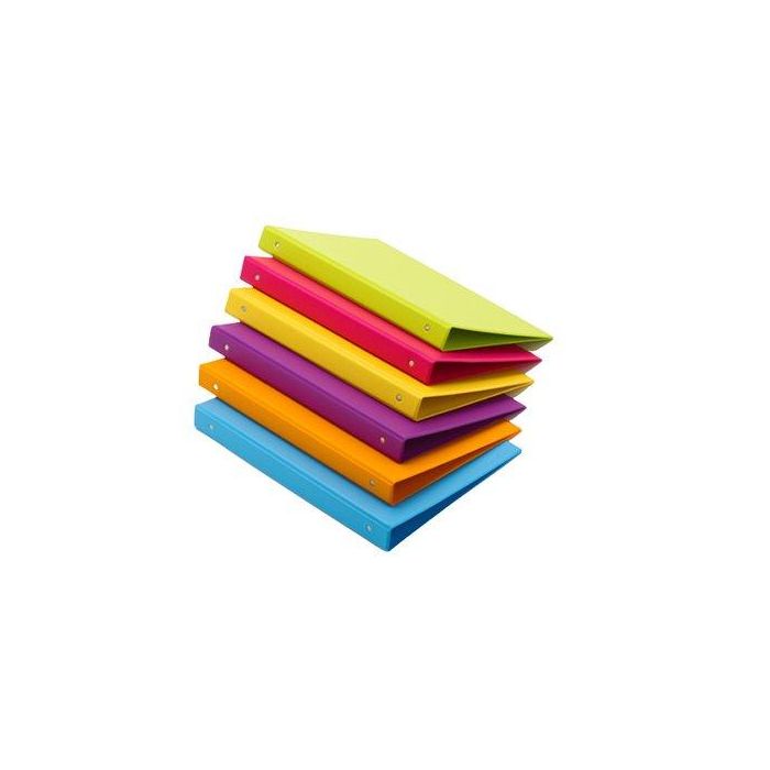 Carpeta De Anillas Iberplas Pvc Escolar Fº 4 An.25Mm Fun Color Amarillo 12 unidades